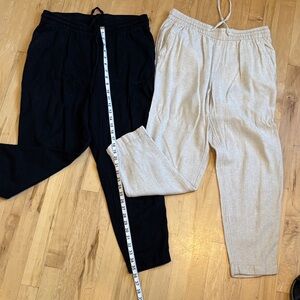 Two pairs Woman’s old navy linen Pull-On Pants - Black and tan